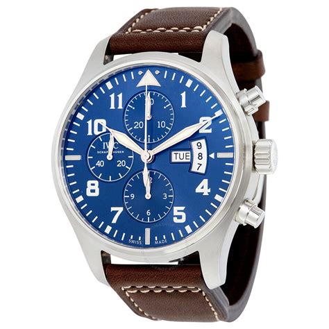 iwc 3777 rg case blue dial brown strap|IWC Pilot Le Petit Prince Chronograph Automatic Blue Dial.